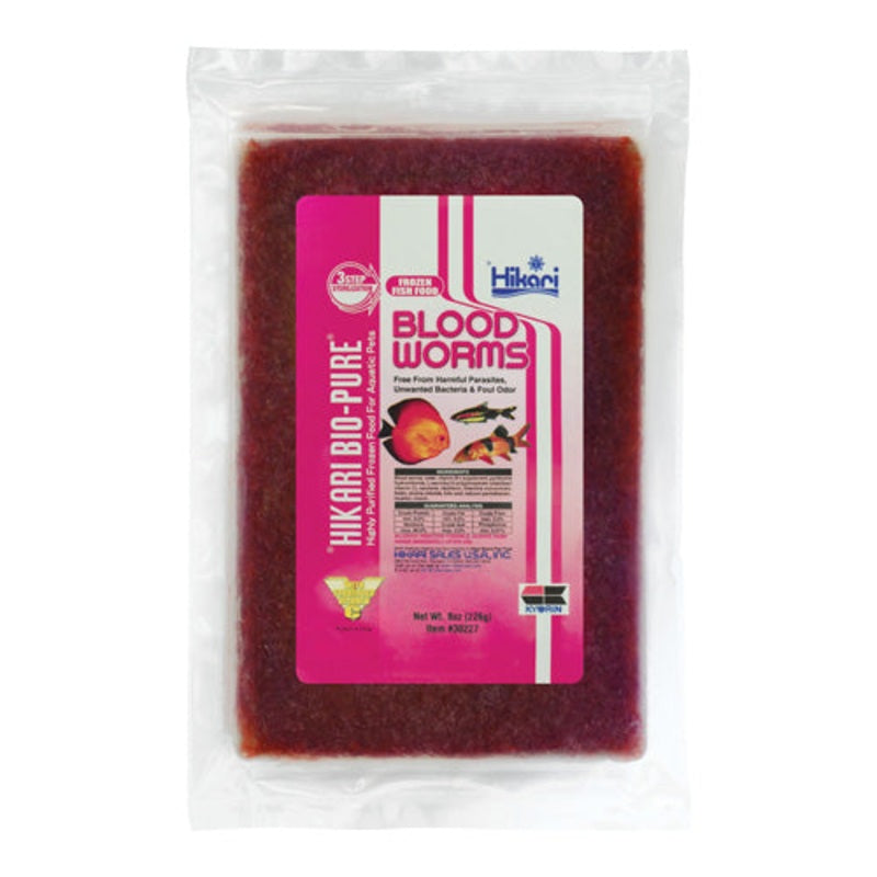 Hikari Frozen Blood Worms Flatpack 8oz